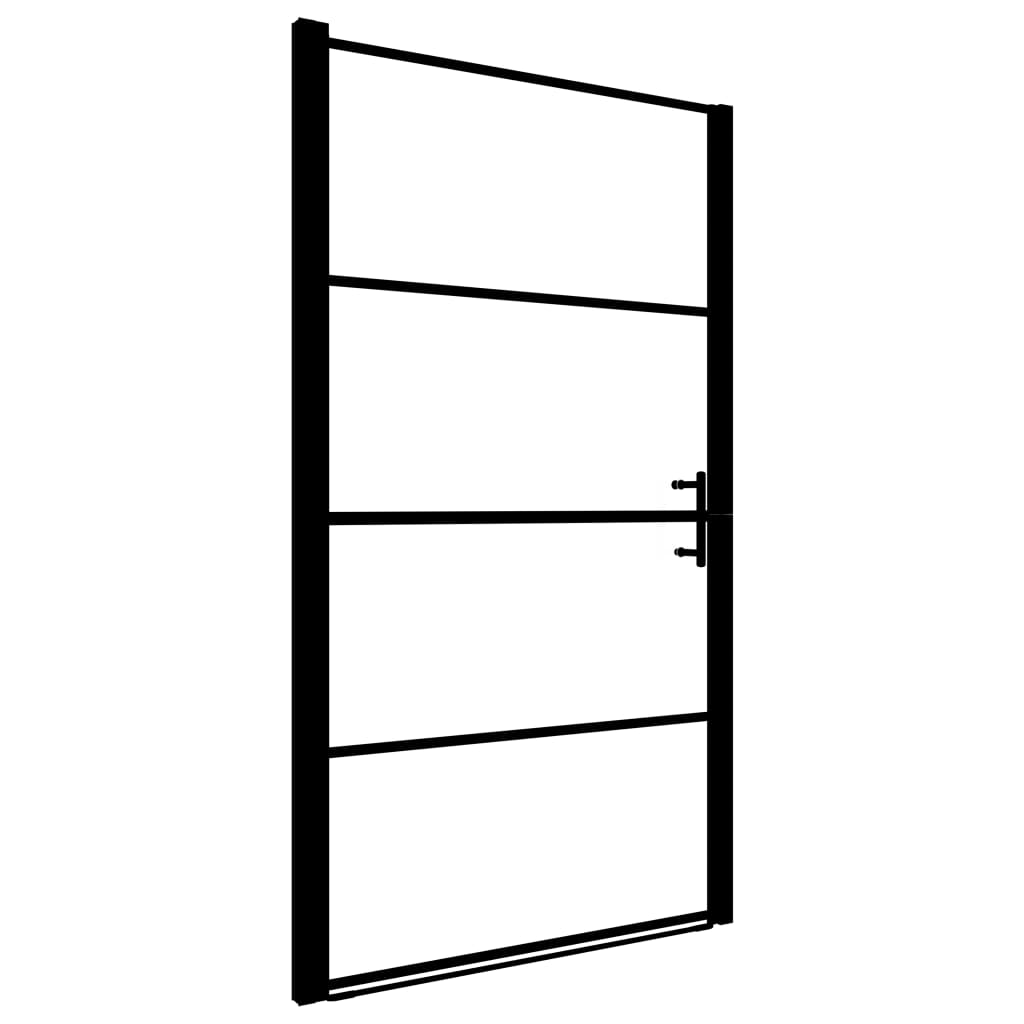 Vidaxl Duschdier 81X195 cm Häerteg Glas schwaarz