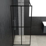 Vidaxl Walk -in shower wall 90x195 cm Transparent tempered glass