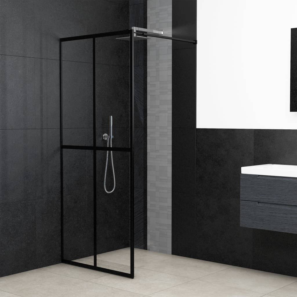 Vidaxl Walk -in shower wall 90x195 cm Transparent tempered glass