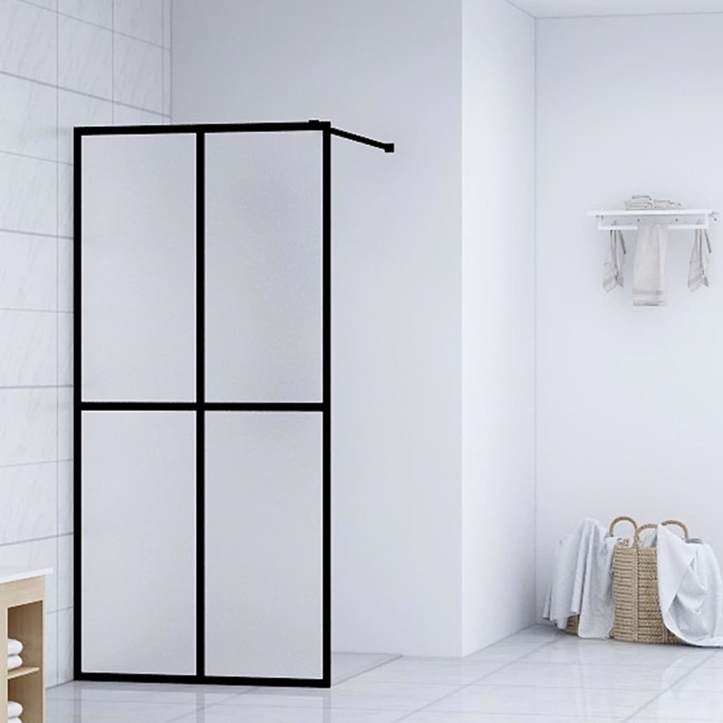 Vidaxl Walk -in Duschmauer 80x195 cm si temperéiert Glas