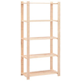 Vidaxl Storage Rack 5-lag 80x38x170 cm Solid Pine 250 kg