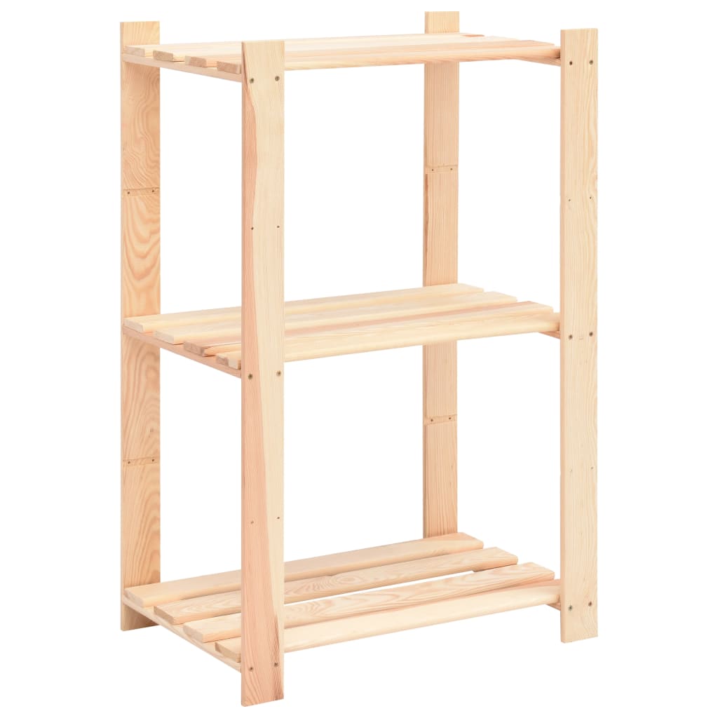 Vidaxl Storage Rack 3-lags 60x38x90 cm Solid furu 150 kg