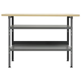 Vidaxl Workbench 120x60x85 cm in acciaio grigio