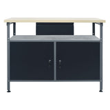 Vidaxl Workbench 120x60x85 cm steel black