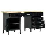 Vidaxl Workbench 160x60x85 cm Steel Black