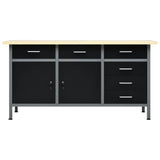 Vidaxl Workbench 160x60x85 cm in acciaio nero