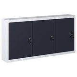 Vidaxl tool cabinet for the wall metal gray and black