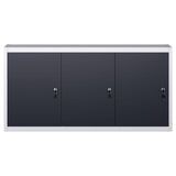 Vidaxl Tool Cabinet fir de Wand Metal a schwaarz