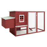 Vidaxl Chicken Coop con Night Loft Red Red