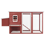 Vidaxl Chicken Coop con il rosso a soppalco notturno rosso