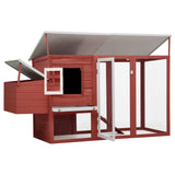 VidaXL Chicken coop with night loft Red Red