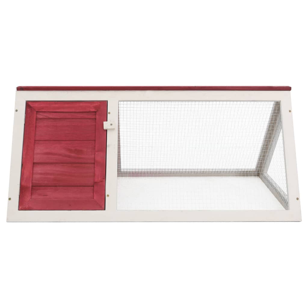 Vidaxl Rabbit Loft Wood Red