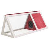 Vidaxl Rabbit Loft Wood Red