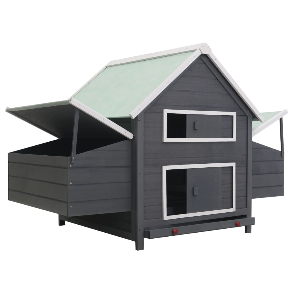 Vidaxl Chicken Coop 157x97x110 cm de madera gris