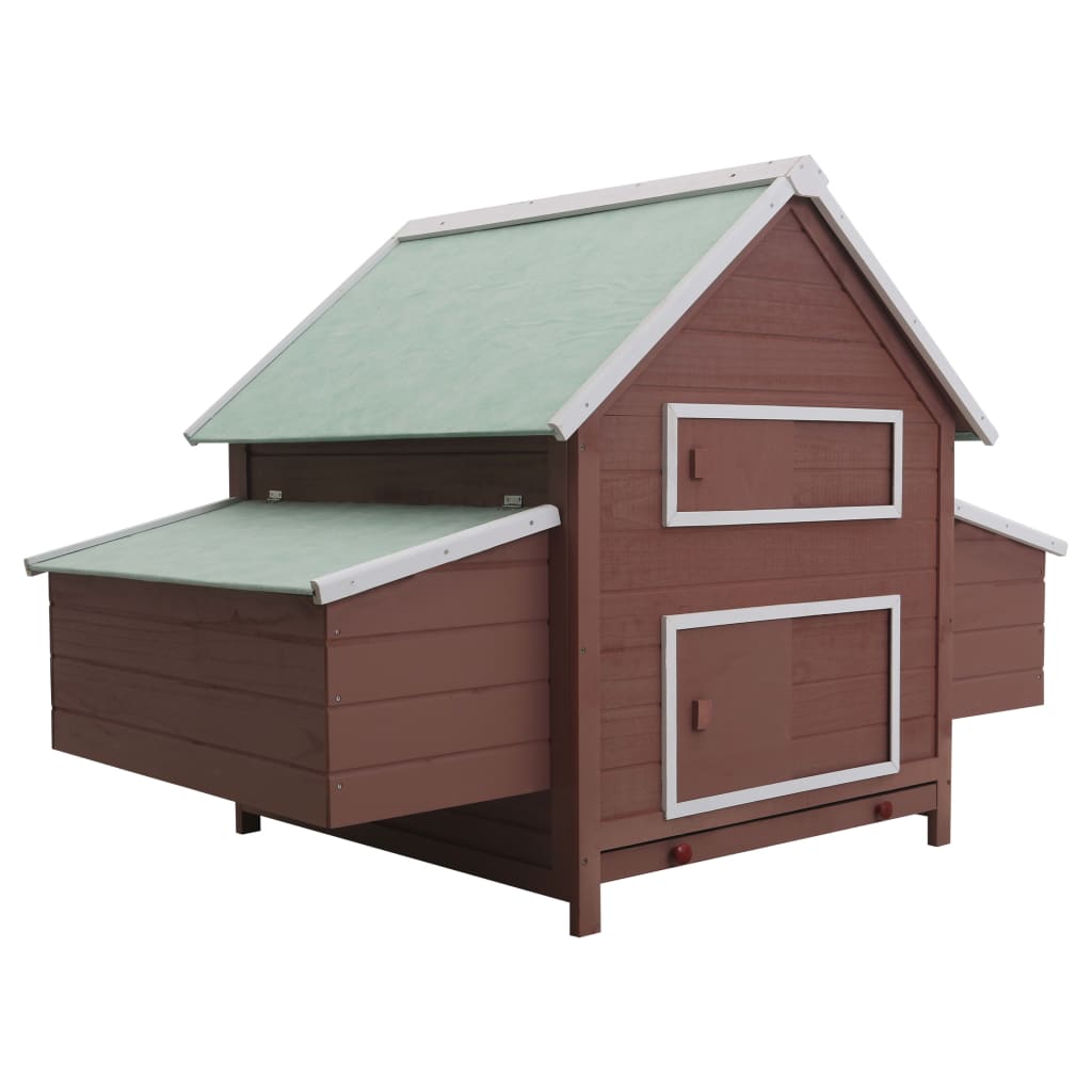 Vidaxl Chicken Coop 157x97x110 cm træbrun