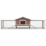 Vidaxl Rabbit Hutch 310x70x87 cm Ping di pino solido Mocha