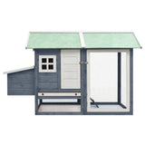 Vidaxl Chicken Coop 170x81x110 cm Pinna solido pino grigio in legno