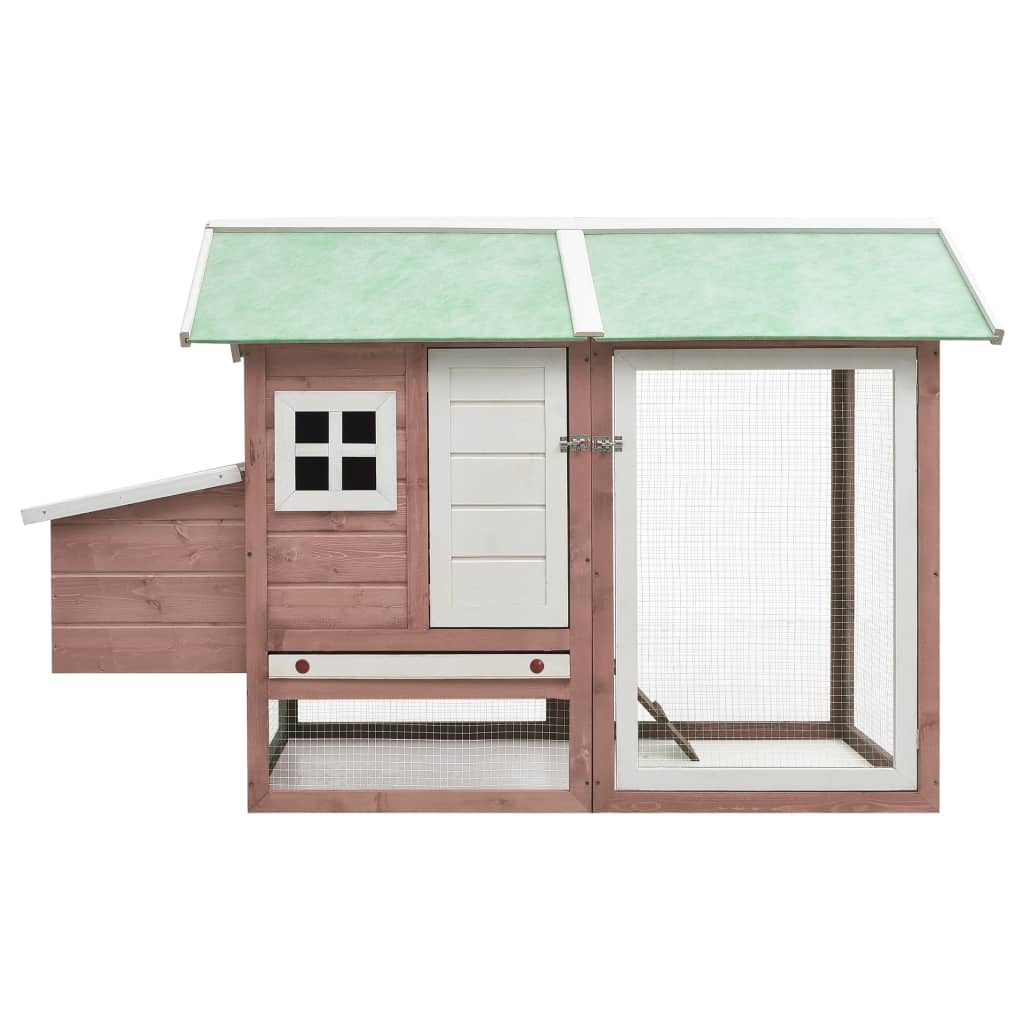 Vidaxl Chicken Coop 170x81x110 cm Pine pino solido Mokka