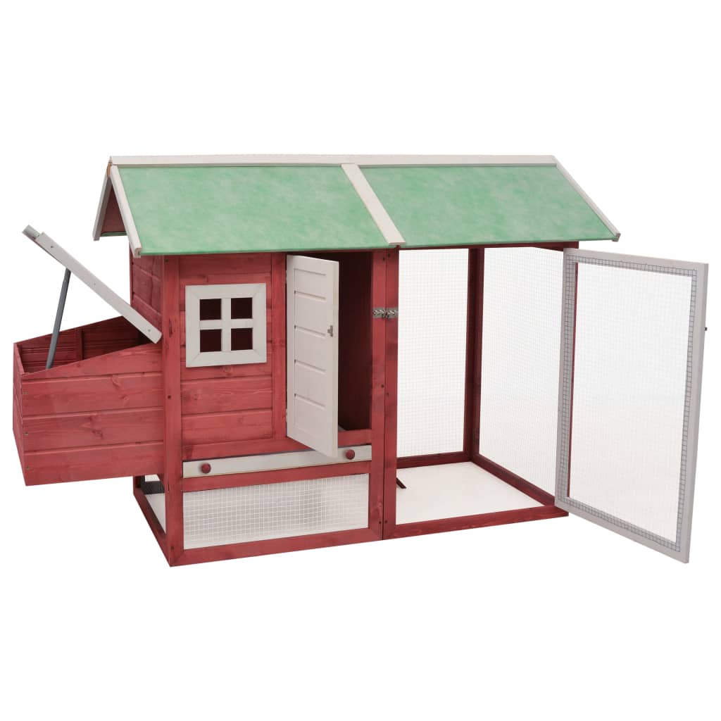 Vidaxl Poulet Coop 170x81x110 cm falen Pine Pine Pine Rein