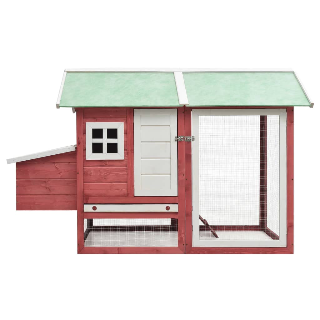 Vidaxl Chicken Coop 170x81x110 cm Solid Pine Pine Red