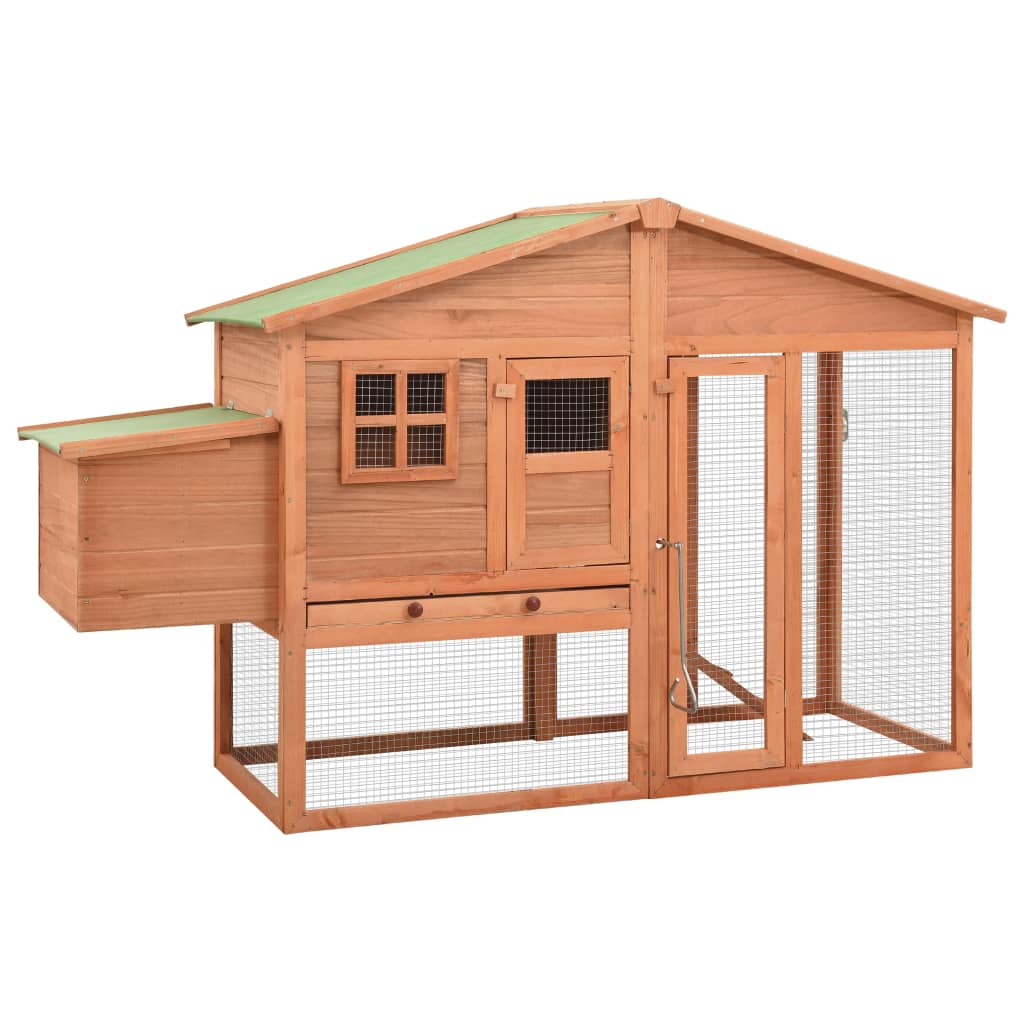 Vidaxl Chicken Coop med boet Box Solid Pinewood