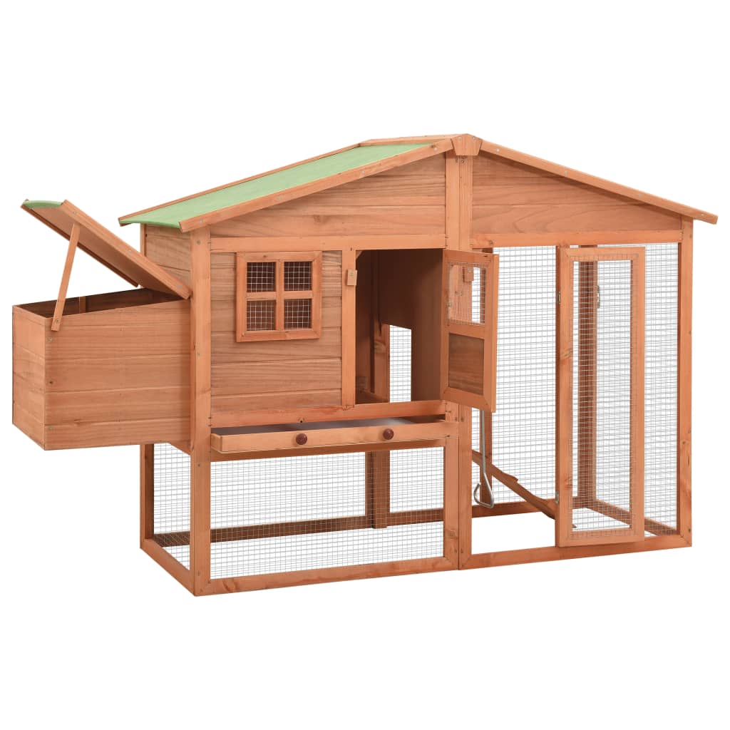 Vidaxl Poulet Coop mat Nest Box zolitte Pinwood