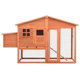 Vidaxl Chicken Coop with Nest Box Solid Pinewood