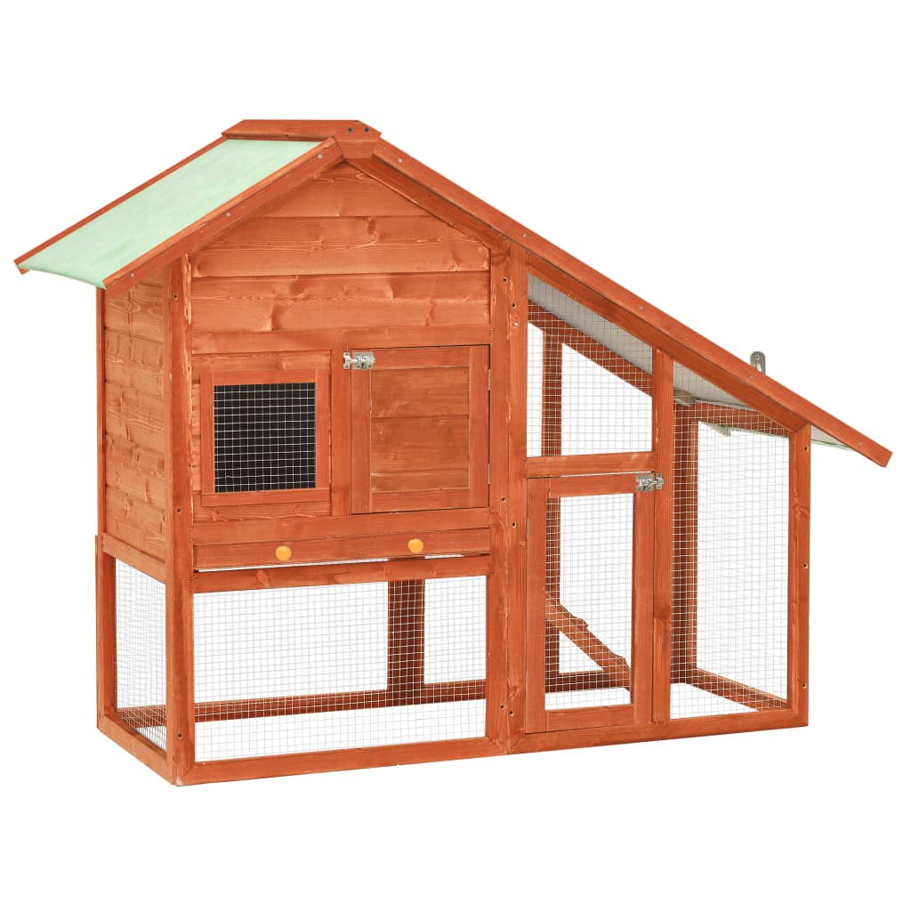 Vidaxl Rabbit hutch 140x63x120 cm Solid pinewood