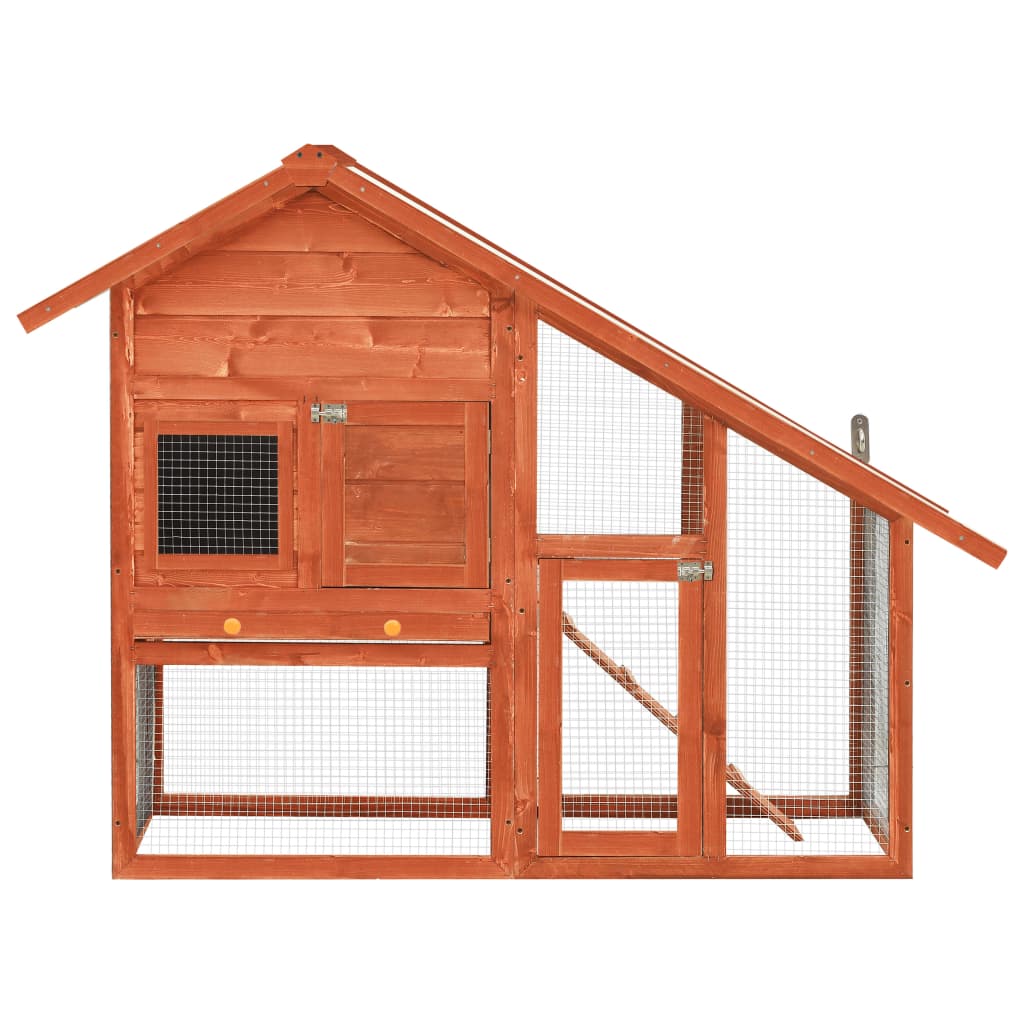 Vidaxl Rabbit Hutch 140x63x120 cm Pineo solido