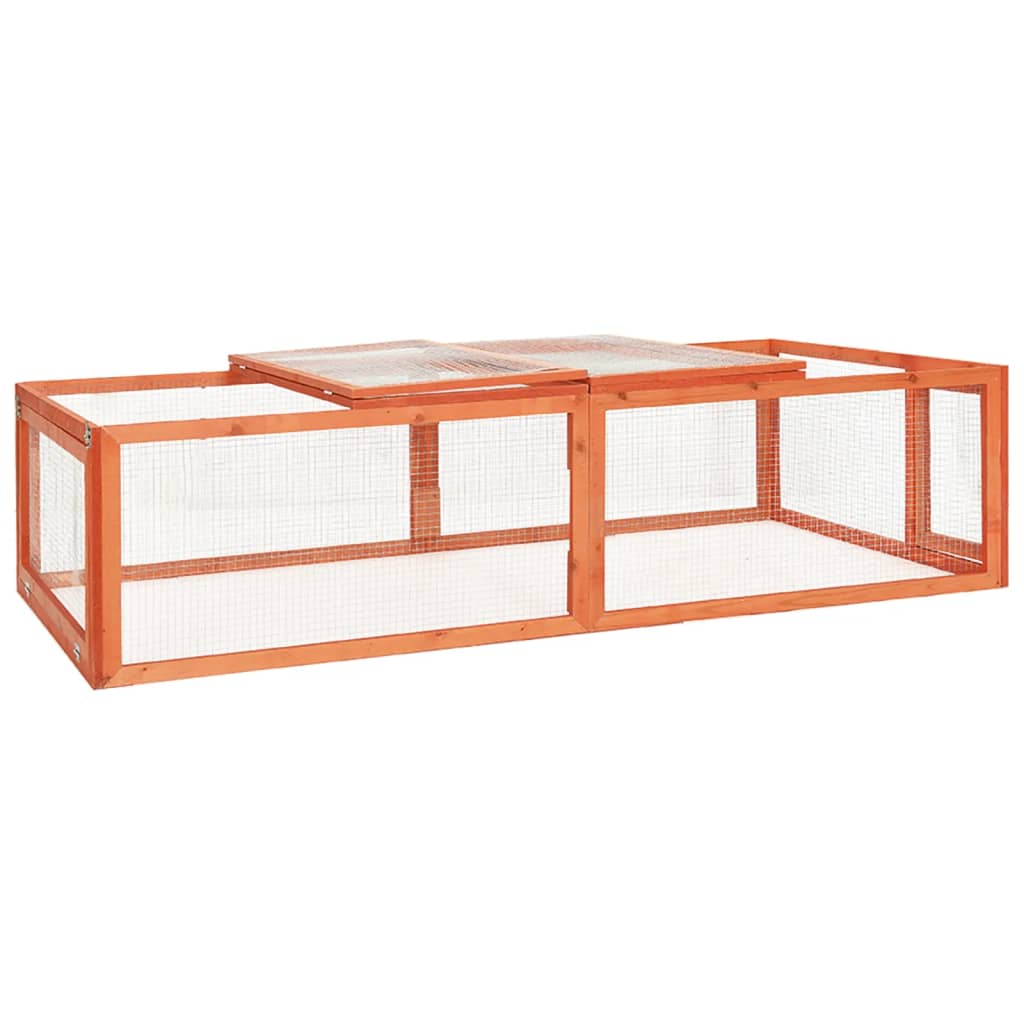 VidaXL Rabbit hutch 183x90x46.5 cm Solid pinewood