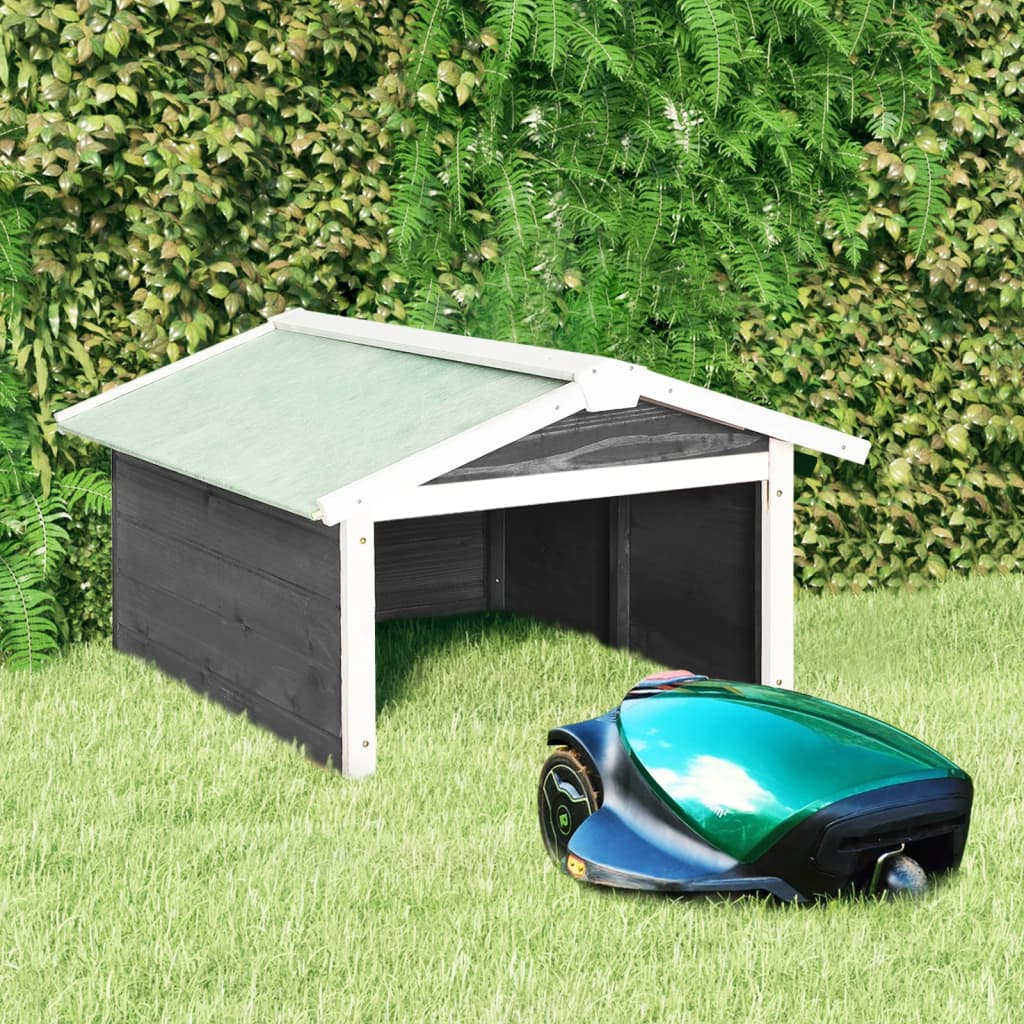 VidaXL Cover for lawn mower 72x87x50 cm Vurenhout Gray and White