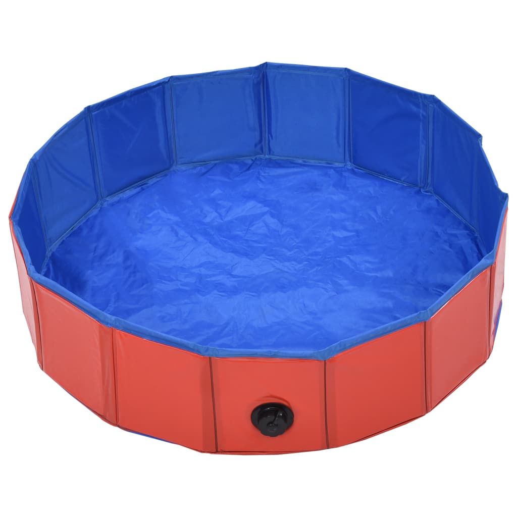 Vidaxl Hond schwammen Pool zesummegefaasst 80x20 cm pvc rout