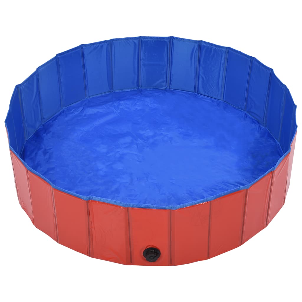 Vidaxl Hond schwammen Pool zesummegelueden 120330 cm pvc rout