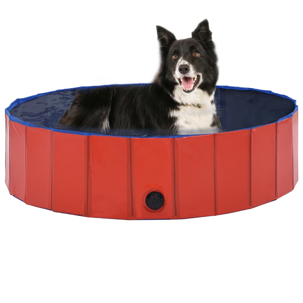 Vidaxl Dog Nwimming Pool Plegable 120x30 cm PVC Rojo