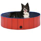 Vidaxl Hond schwammen Pool zesummegelueden 120330 cm pvc rout