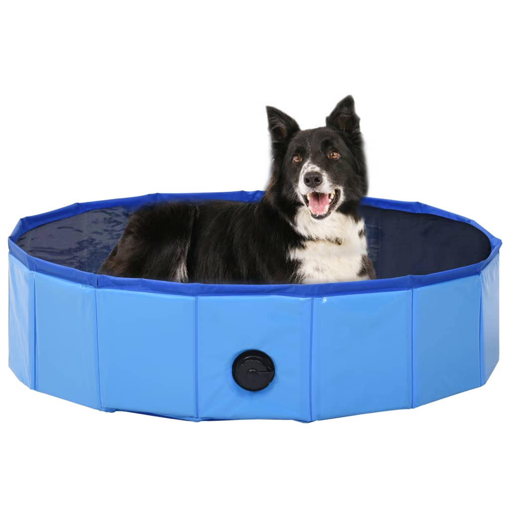 Vidaxl Dog Swimming Pool Sammenfoldelig 80x20 cm PVC Blue