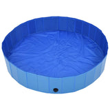 Vidaxl Dog Swimming Pool sammenleggbar 160x30 cm PVC blå