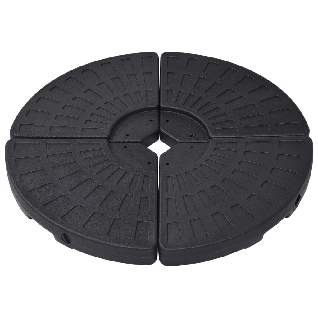 Vidaxl Parasol FETEN FAN -Shaped 4 St Black