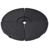 VidaXL Parasol Feeten fan -shaped 4 st black