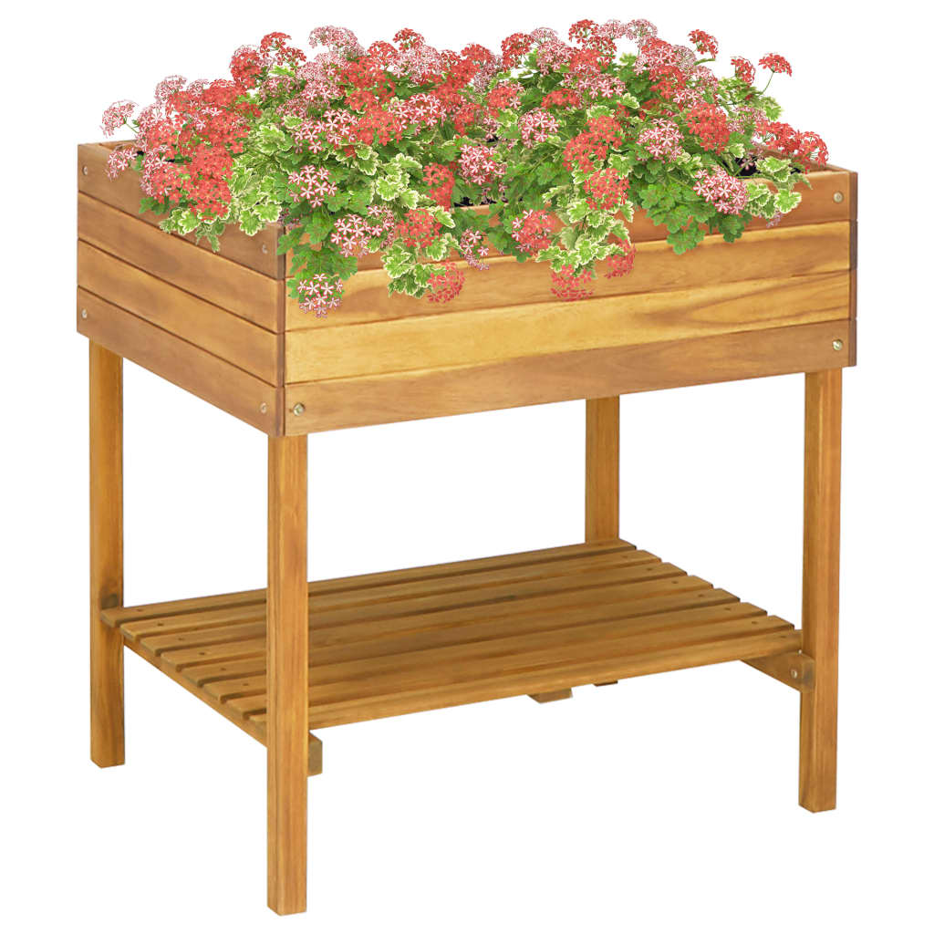 Vidaxl Planter a augmenté 78,5x58,5x78,5 cm en bois d'acacia solide