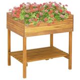 Vidaxl planter hævet 78,5x58,5x78,5 cm fast acacia træ