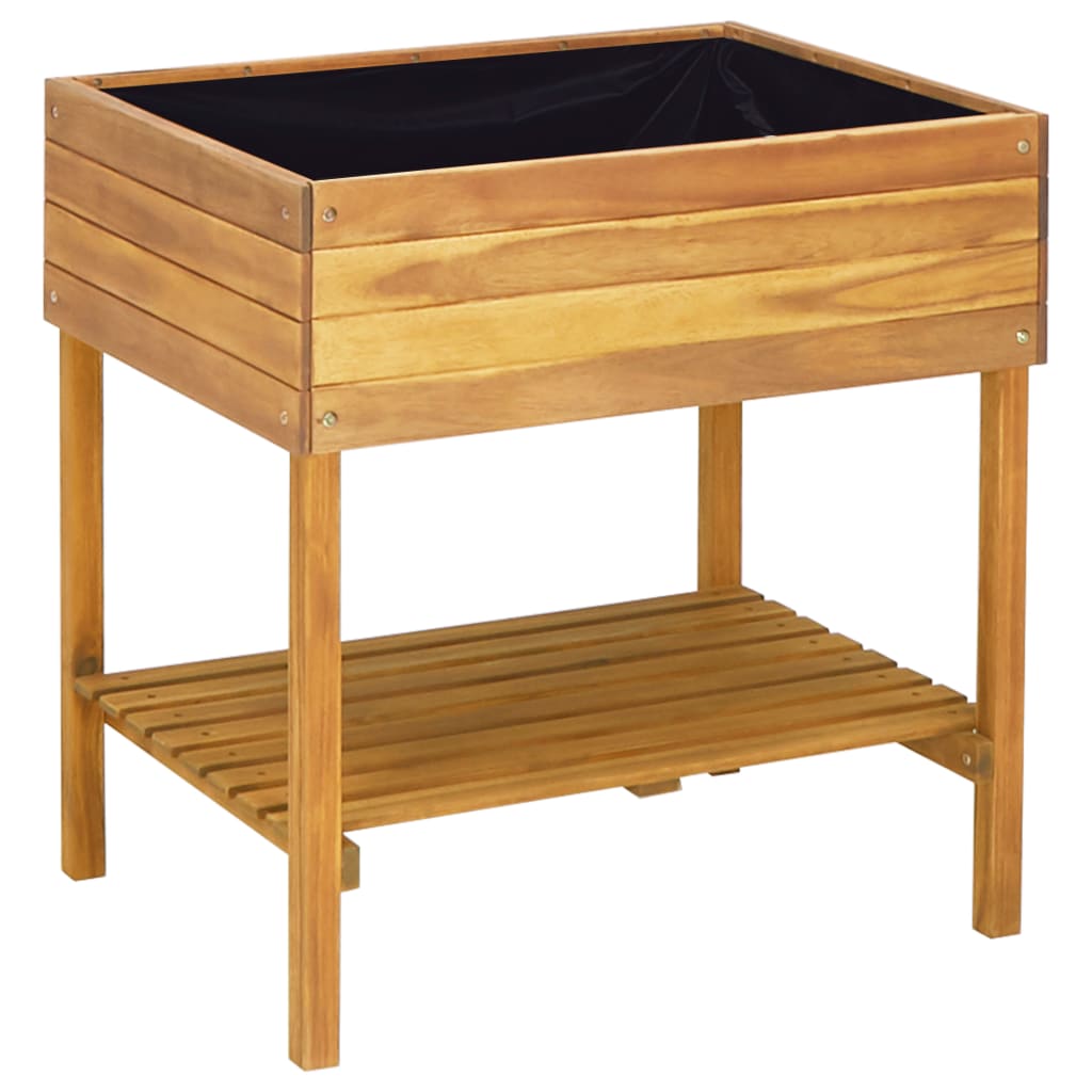 Vidaxl Planter a augmenté 78,5x58,5x78,5 cm en bois d'acacia solide