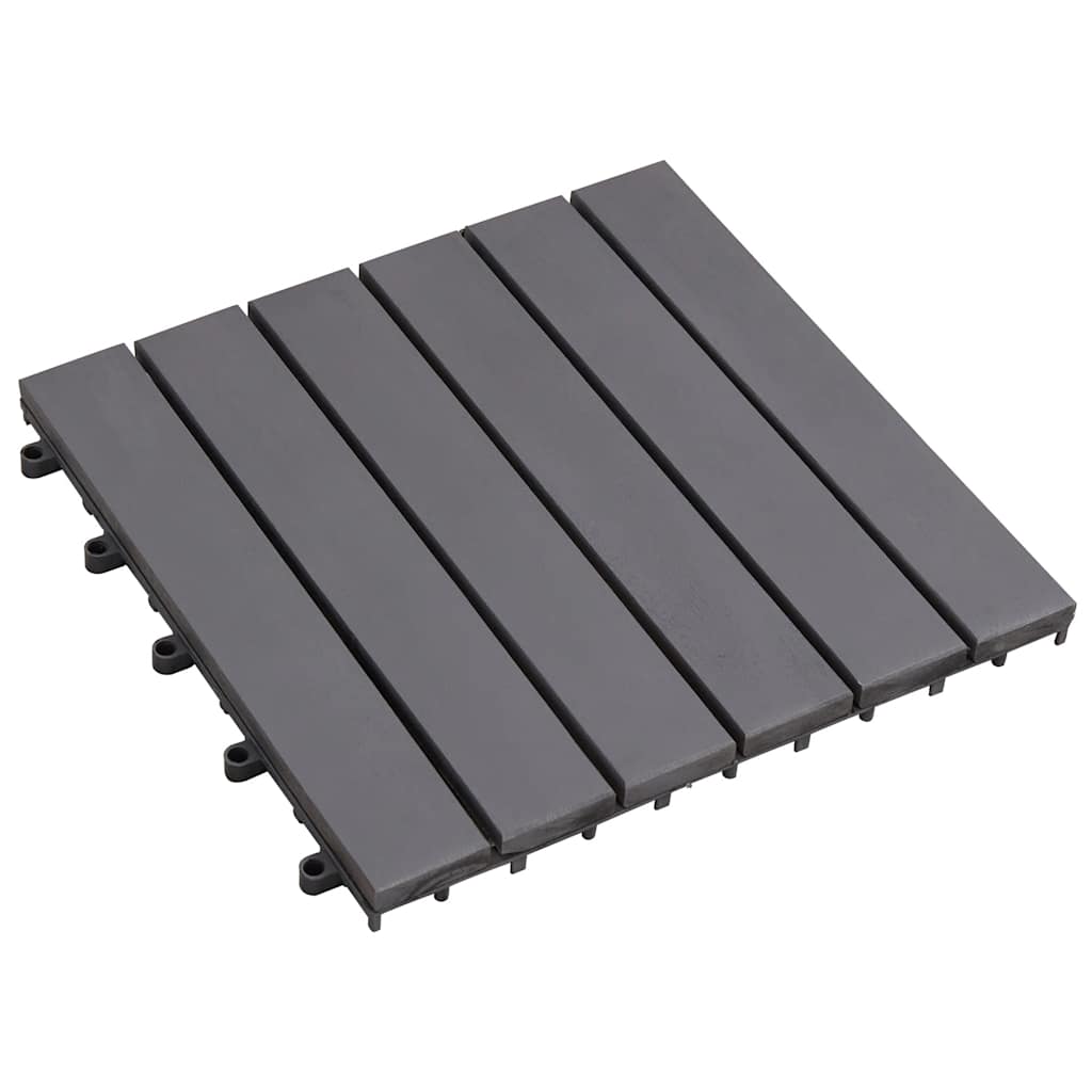 Vidaxl Terrace Fliser 10 stk. 30x30 cm solid Acaciahout Graywash