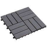 Vidaxl Terrace Tiles 10 ks 30x30 cm pevné acaciahout šedé procházení