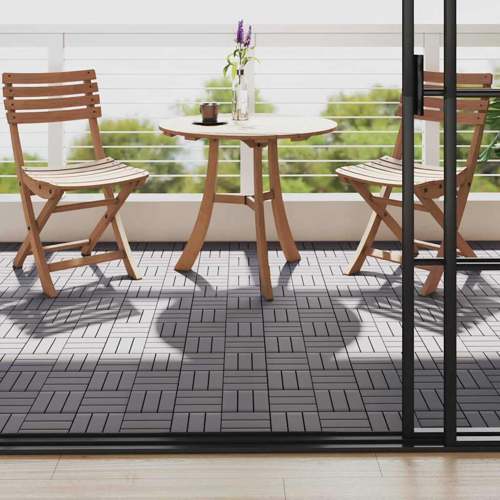 Vidaxl Terrace Tiles 10 PCS 30x30 cm ACACIAHOUT SOLIE Graywash