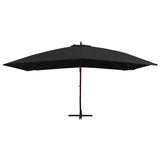 VidaXL Zweefparasol met houten paal 400x300 cm zwart