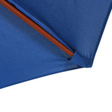 Vidaxl Parasol con palo in legno 300x258 cm blu