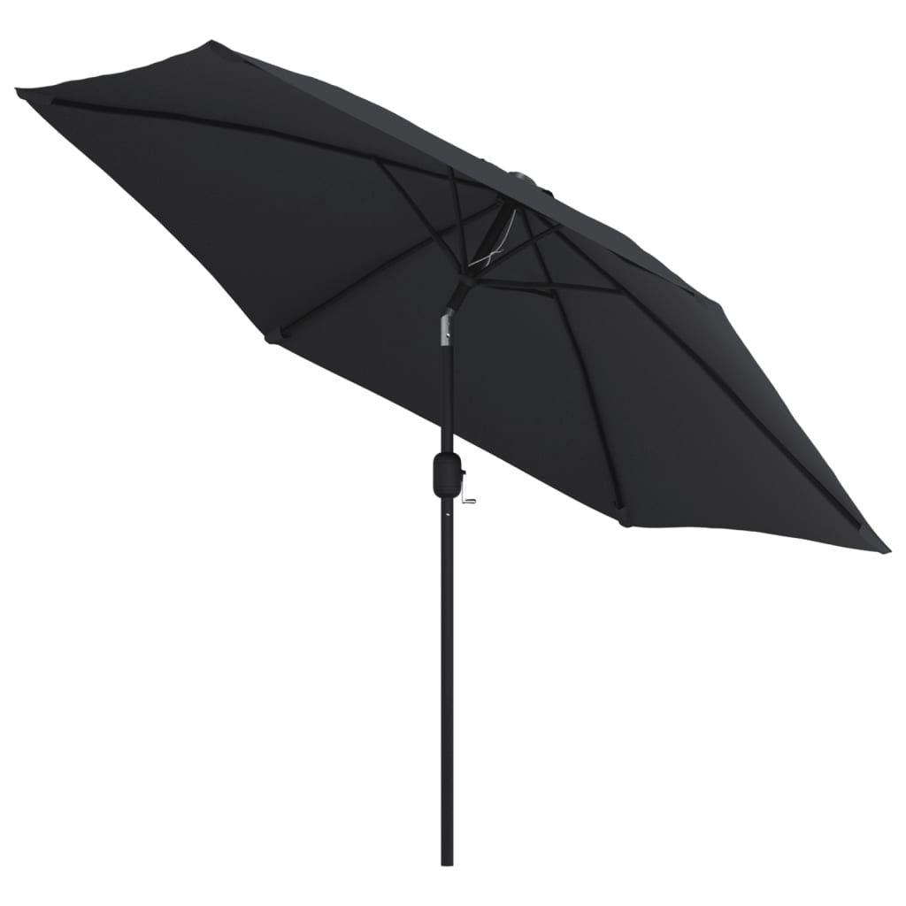 Vidaxl -Parasol mit Metallstast 300 cm schwarz