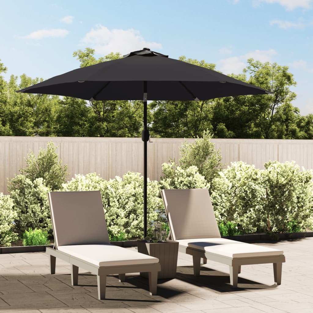 Vidaxl Parasol with metal pole 300 cm black