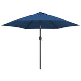 Vidaxl Parasol con palo metallico 300 cm blu